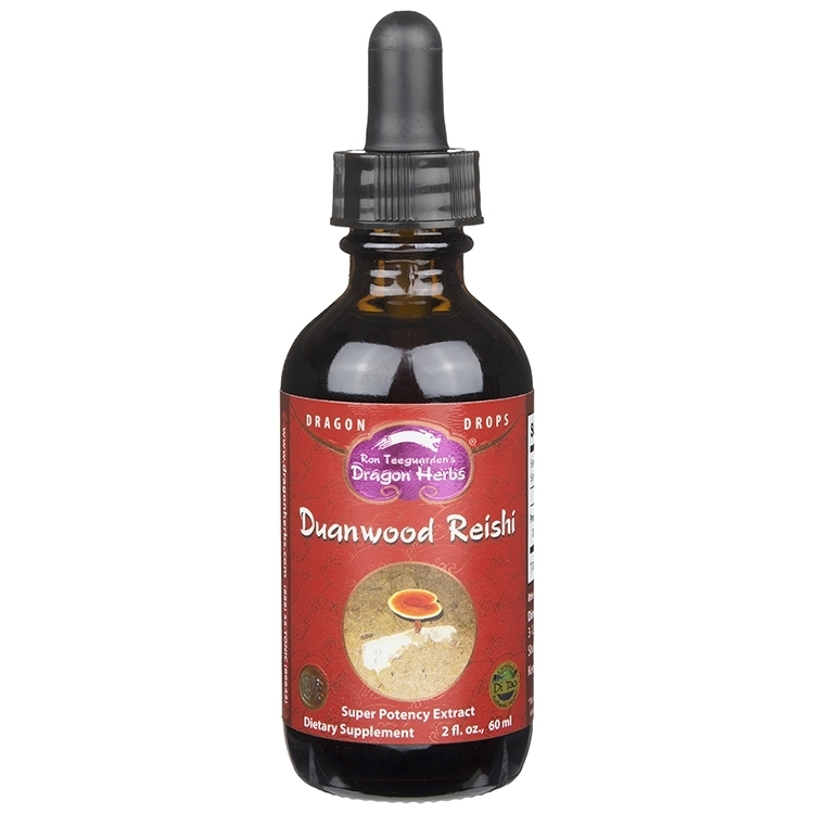 Duanwood Reishi Dragon Drops | Dragon Herbs | Raw Living UK | Tonic Herbs | Mushroom Extracts | Dragon Herbs Duanwood Reishi: this mushroom is the most revered herbal substance in Asia. It's a Shen tonic said to nourish the spirit &amp; support immunity.