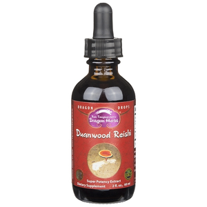 Duanwood Reishi Dragon Drops | Dragon Herbs | Raw Living UK | Tonic Herbs | Mushroom Extracts | Dragon Herbs Duanwood Reishi: this mushroom is the most revered herbal substance in Asia. It's a Shen tonic said to nourish the spirit & support immunity.