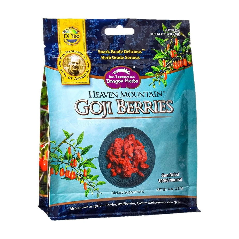 Dragon Herbs Heaven Mountain Goji Berries 8 oz (227 g), front of pouch