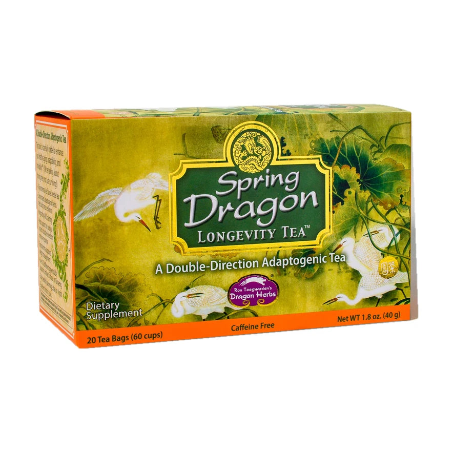 Dragon Herbs Spring Dragon Longevity Tea, 20 tea bags, front of box