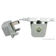 Earth Connection Plug (UK) | Groundology | Raw Living UK | EMF & Energy Protection | Groundology Earth Connection Plus (UK): an earth connection plug suitable for an UK type outlet. It has 2 sockets, so 2 cords can be connected simultaneously.
