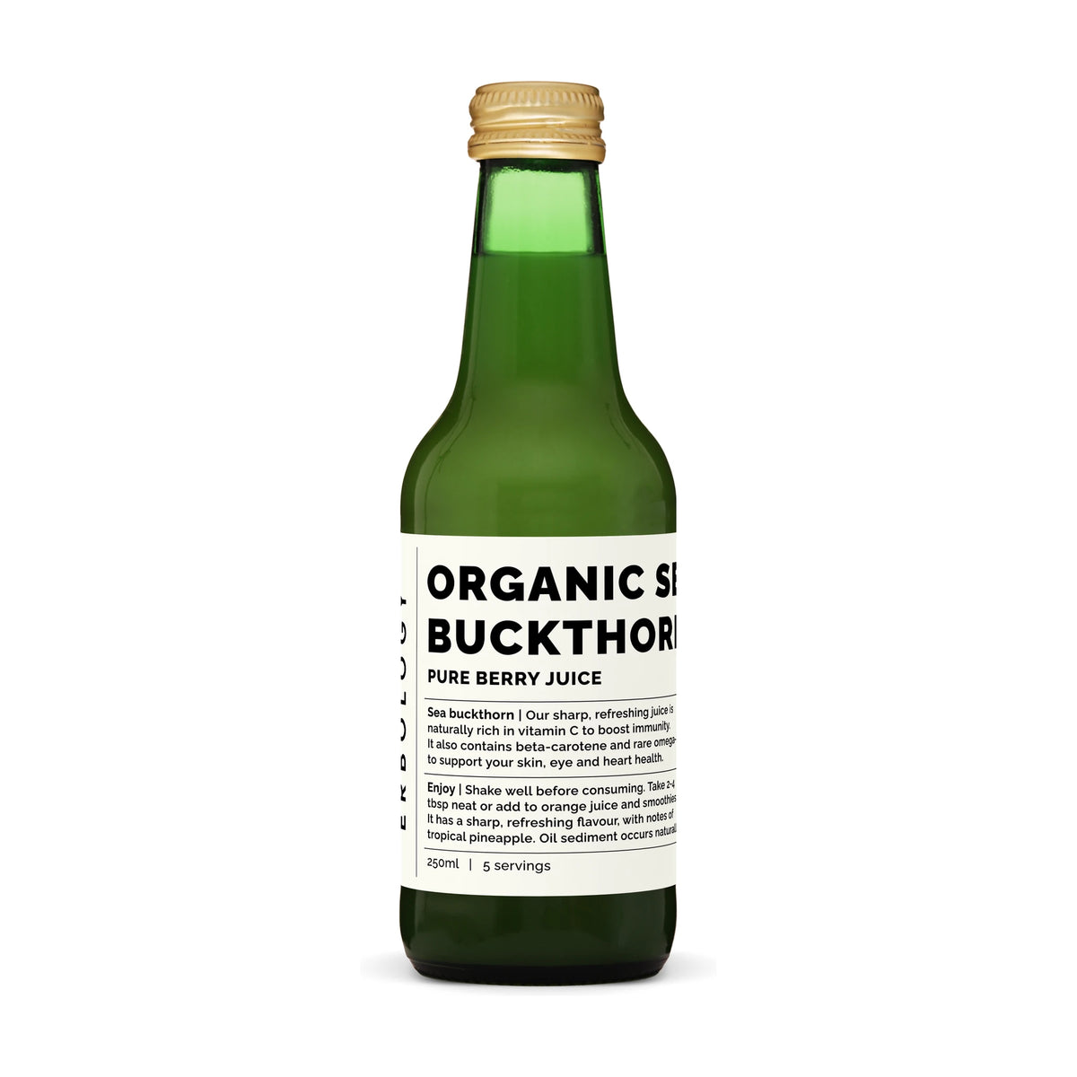 Erbology Organic Sea Buckthorn Juice 250ml, front of bottle