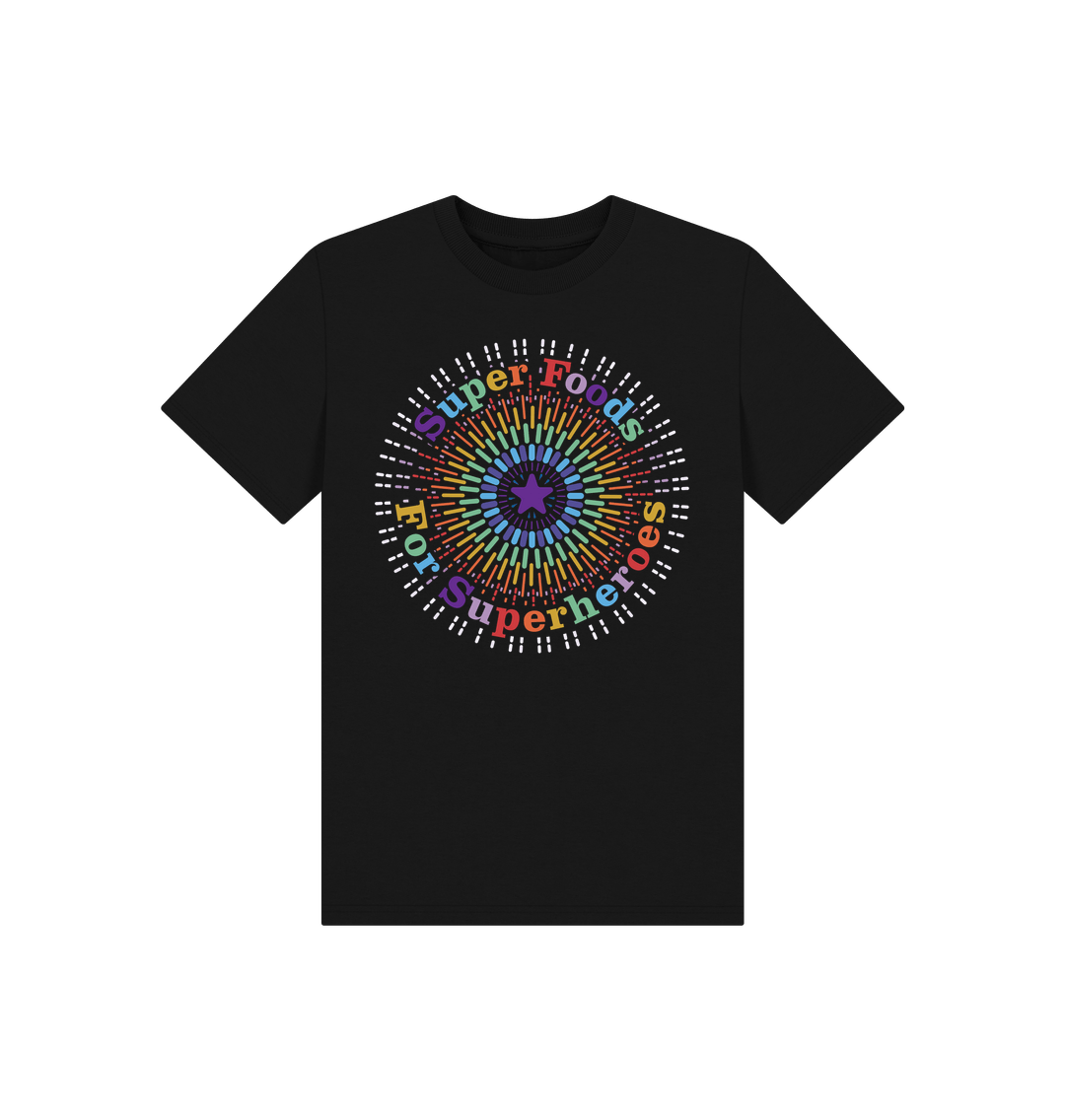 Black Printed Kids T-Shirt