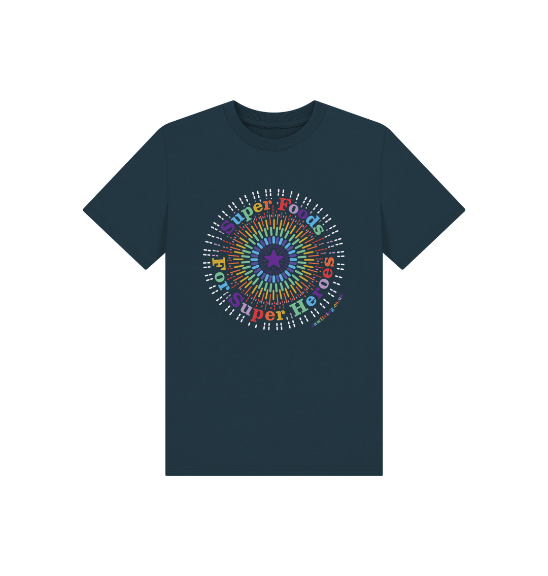 Denim Blue Printed Kids T-Shirt