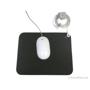Grounding Mouse Mat (No Plug) (25cm x 25cm) | Groundology | Raw Living UK | EMF & Energy Protection | Groundology Grounding Mouse Mat (25cm x 25cm) is a conductive grounding mat, enabling you to be grounded as your hand rests on the mat while using the mouse.