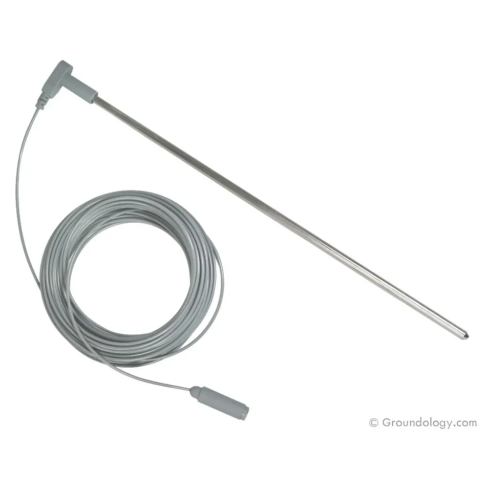 Grounding Rod | Groundology | Raw Living UK | EMF & Energy Protection | Groundology Grounding Rod (0.3m Rod & 12m Cord) enables you to make a direct connection with the ground, instead of using an electric plug socket.