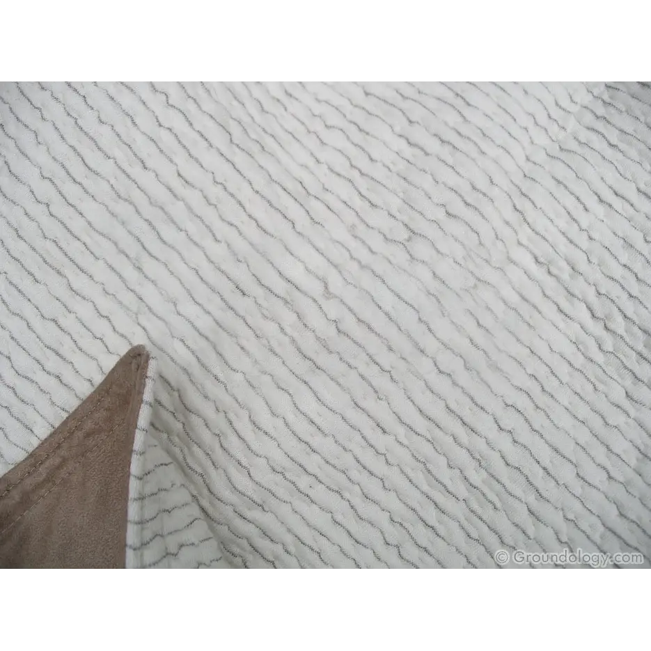 Grounding Throw (No Plug) | Groundology | Raw Living UK | EMF & Energy Protection | Groundology Earthing Throw  (114cm x 152cm) is a plush, ultra-soft, cotton conductive blanket, with a soft microfibre backing and a thick, luxurious feel.