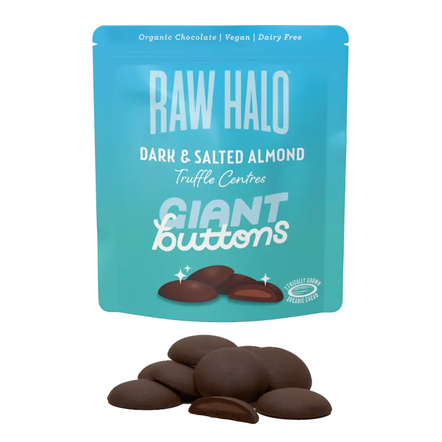 Dark & Salted Almond Giant Chocolate Buttons (90g)