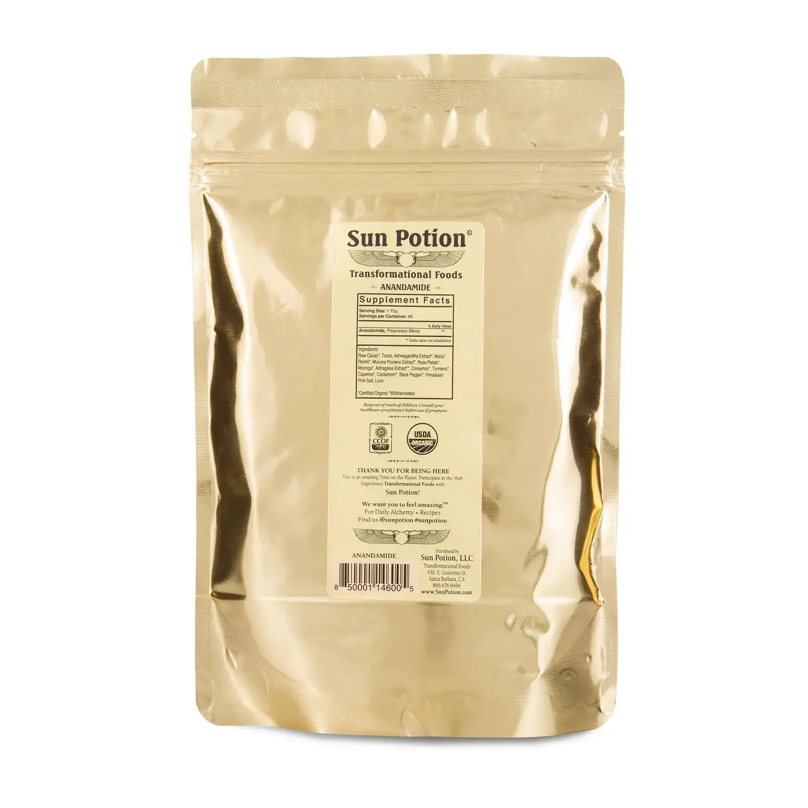 Anandamide - Raw Cacao and Tonic Herbs (222g)