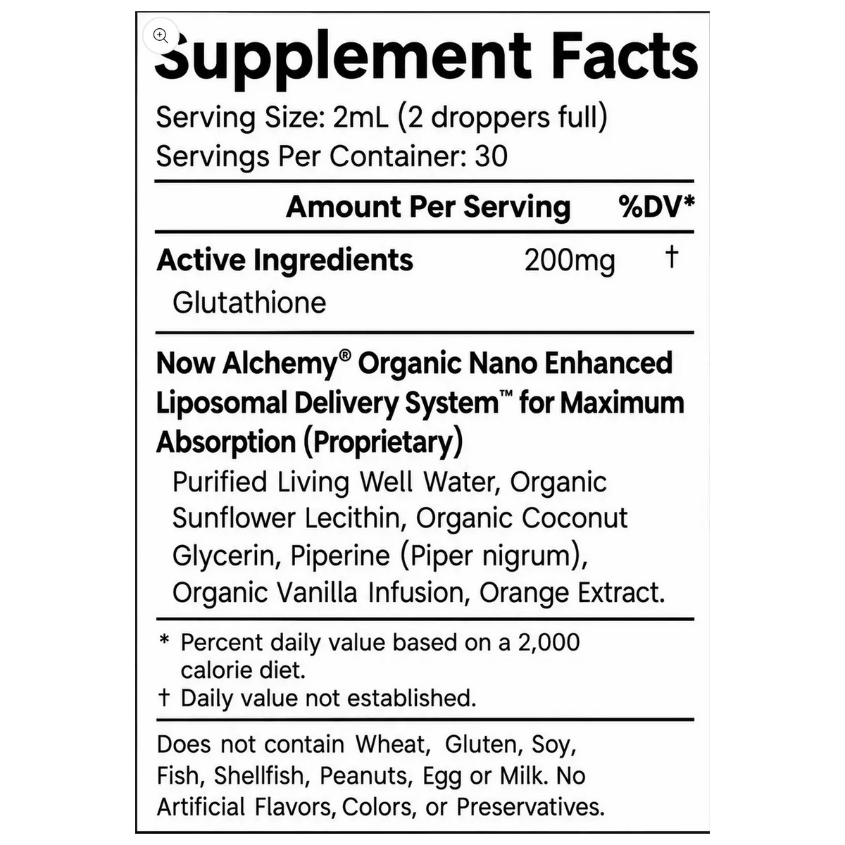 Nanoliposomal Glutathione