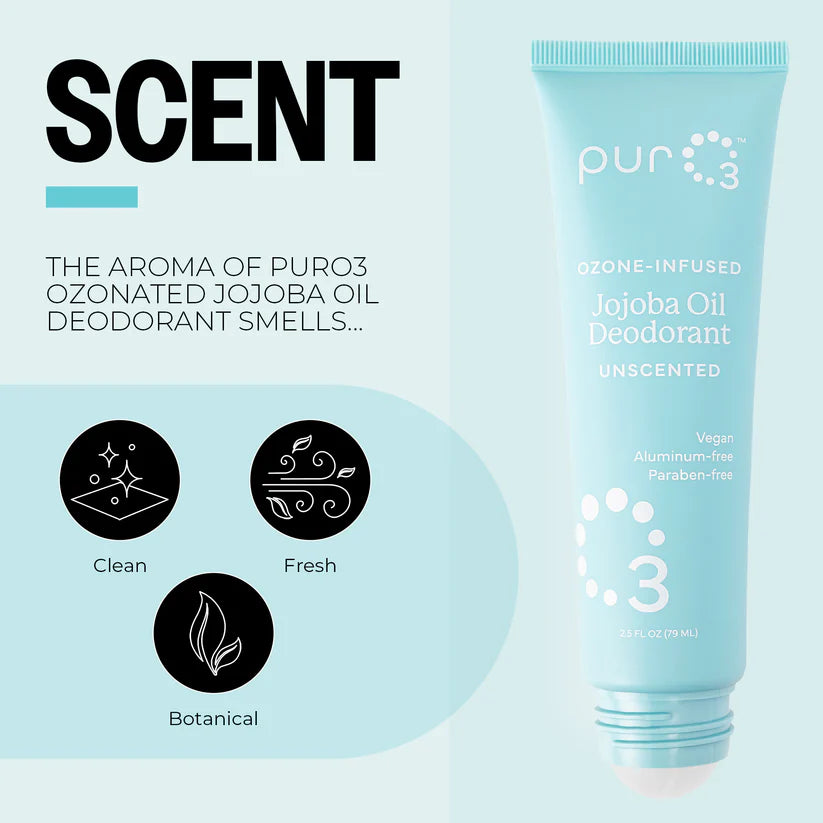 Ozone-Infused Jojoba Oil Roll On Deodorant - Unscented