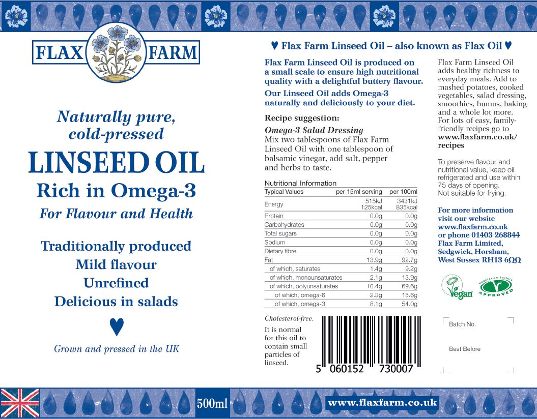Organic Linseed Oil Cold Pressed