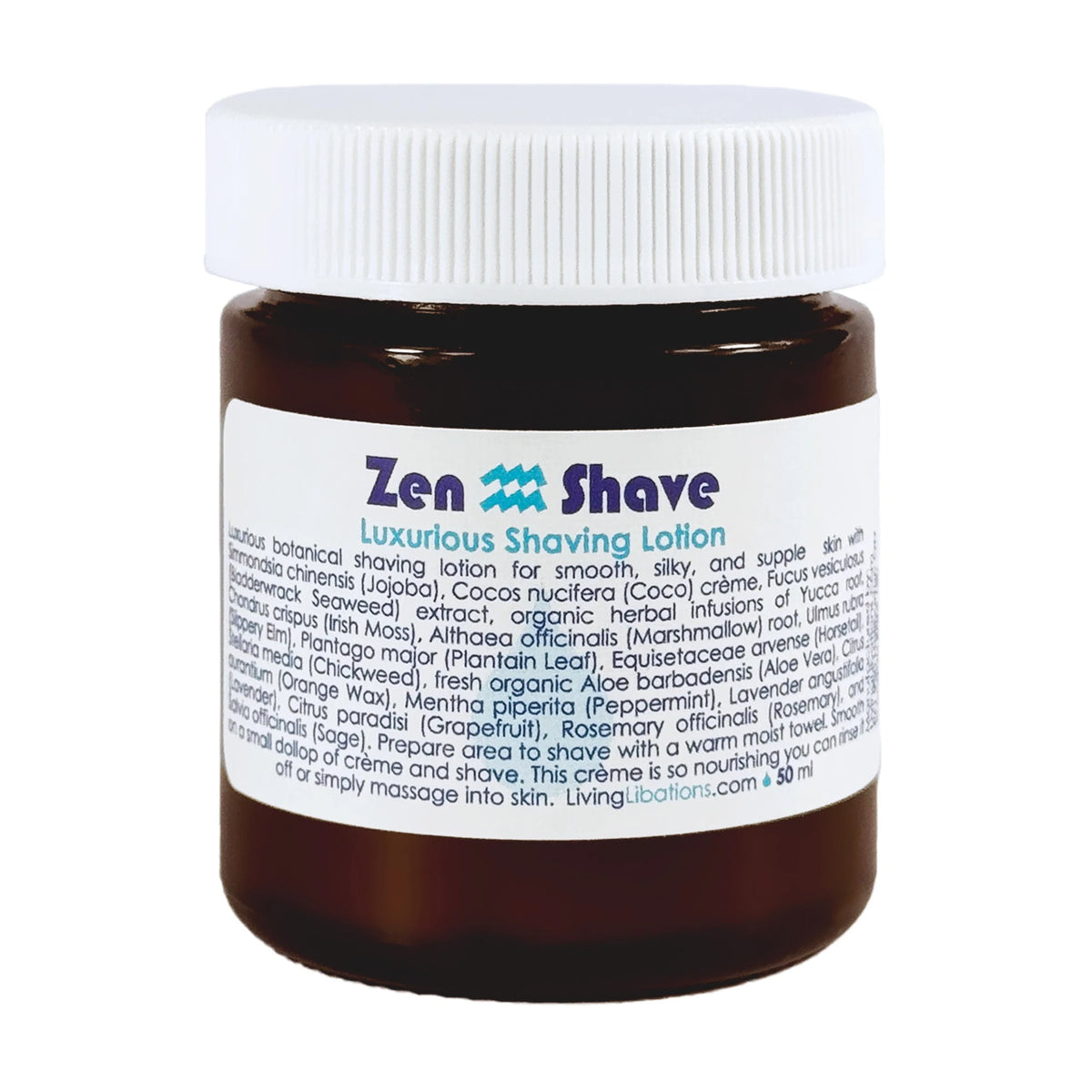 Living Libations Zen Shave 50ml, front of jar