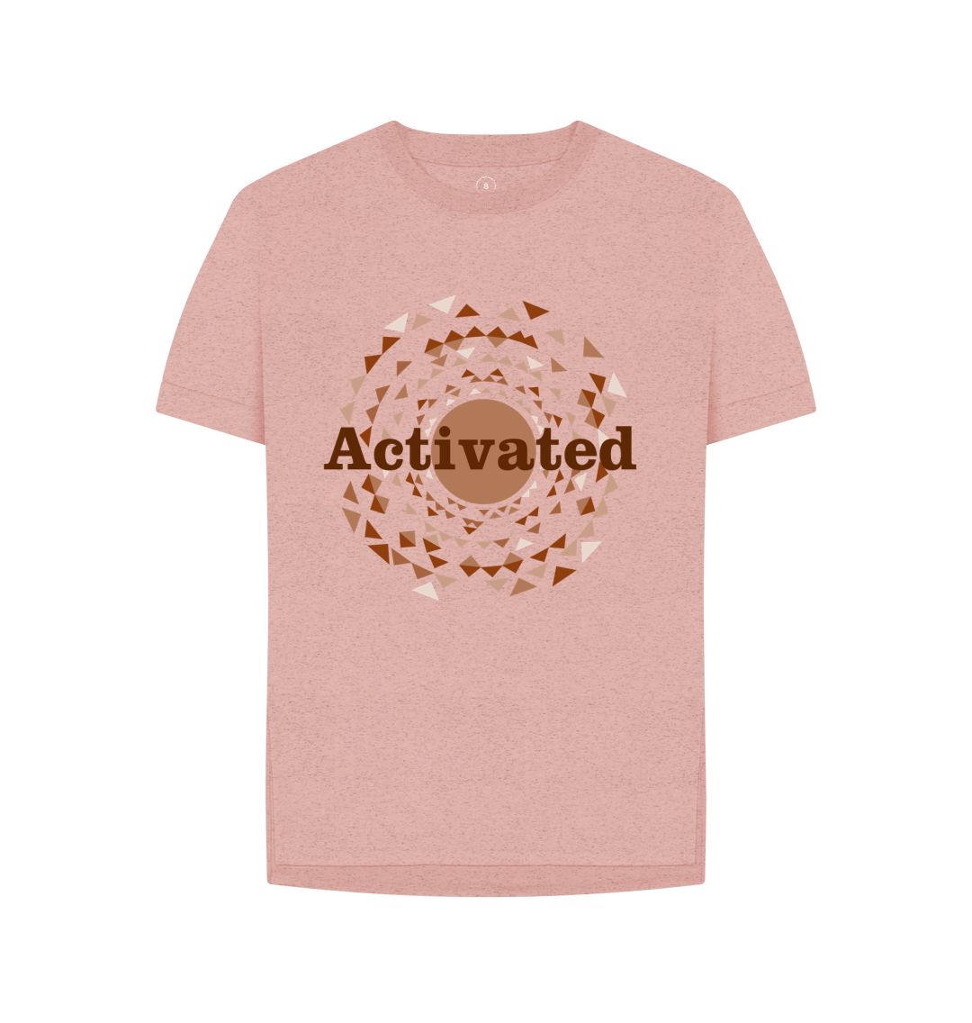 Sunset Pink Organic & Recyled Cotton Womens Tshirt  - Activated