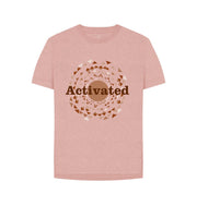 Sunset Pink Organic & Recyled Cotton Womens Tshirt  - Activated