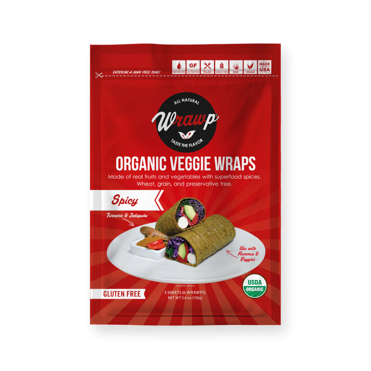WrawP Organic Wraps - Spicy