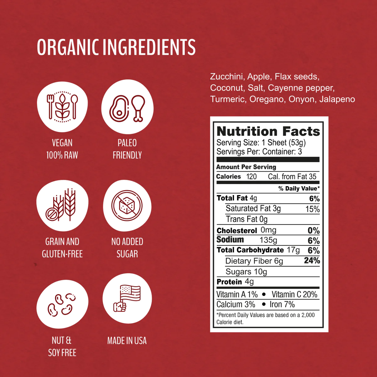 WrawP Organic Wraps - Spicy