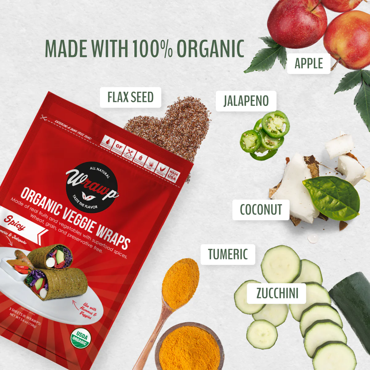 Organic Wraps - Spicy