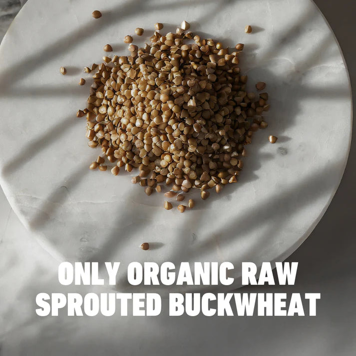 Organic Buckwheaties Sprouted Buckwheat | Sun & Seed | Raw Living UK | Cereals | Raw Foods | Sun & Seed Organic Buckwheaties (Sprouted Buckwheat) are Soaked & Dehydrated Buckwheat Groats (seeds, not grains). Use them in Cereals, Desserts & Trail Mixes.