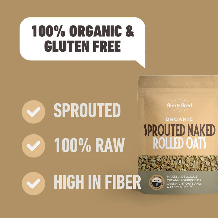 Organic Sprouted Oats | Sun & Seed | Raw Living UK | Cereals | Raw Foods | Sun & Seed Raw, Organic & Activated Oats are the only Truly Raw Sprouted Oats that we know of. Use them in Cereals, Porridge, Granolas & Culinary Creations.