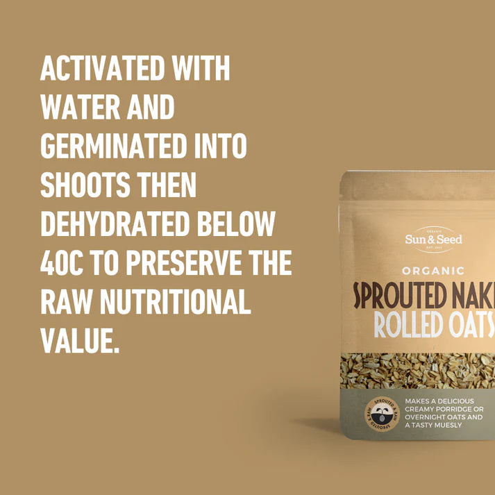 Organic Sprouted Oats | Sun & Seed | Raw Living UK | Cereals | Raw Foods | Sun & Seed Raw, Organic & Activated Oats are the only Truly Raw Sprouted Oats that we know of. Use them in Cereals, Porridge, Granolas & Culinary Creations.