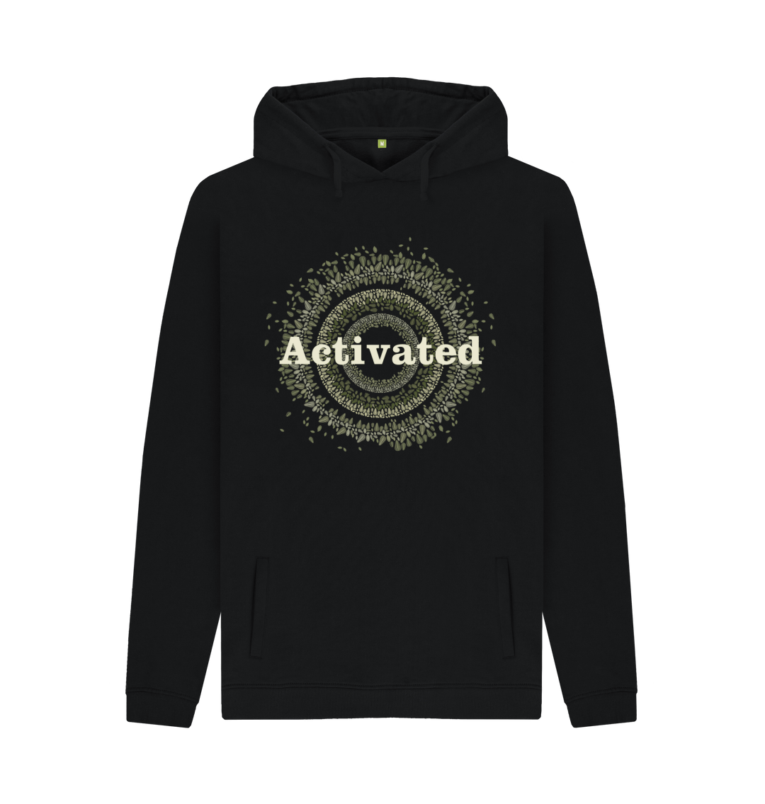 Black Printed Hoody Front