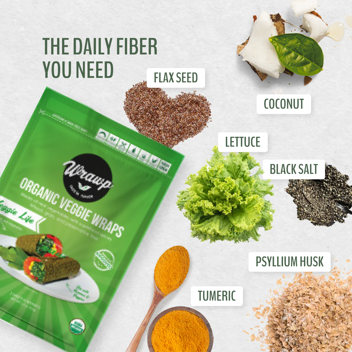 WrawP Organic Wraps - Veggie Life