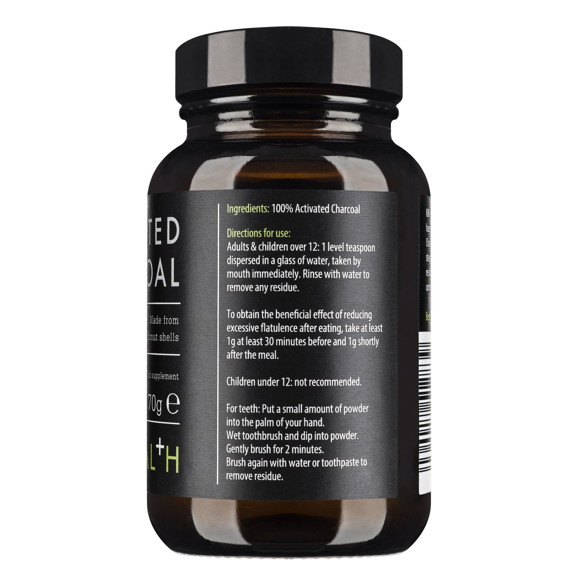 Activated Charcoal Powder | Kiki Health | Raw Living UK | Supplements | Kiki Health Activated Charcoal Powder is a high-quality, pure carbon supplement. Absorbs gasses & particles in the digestive tract & whitens teeth.