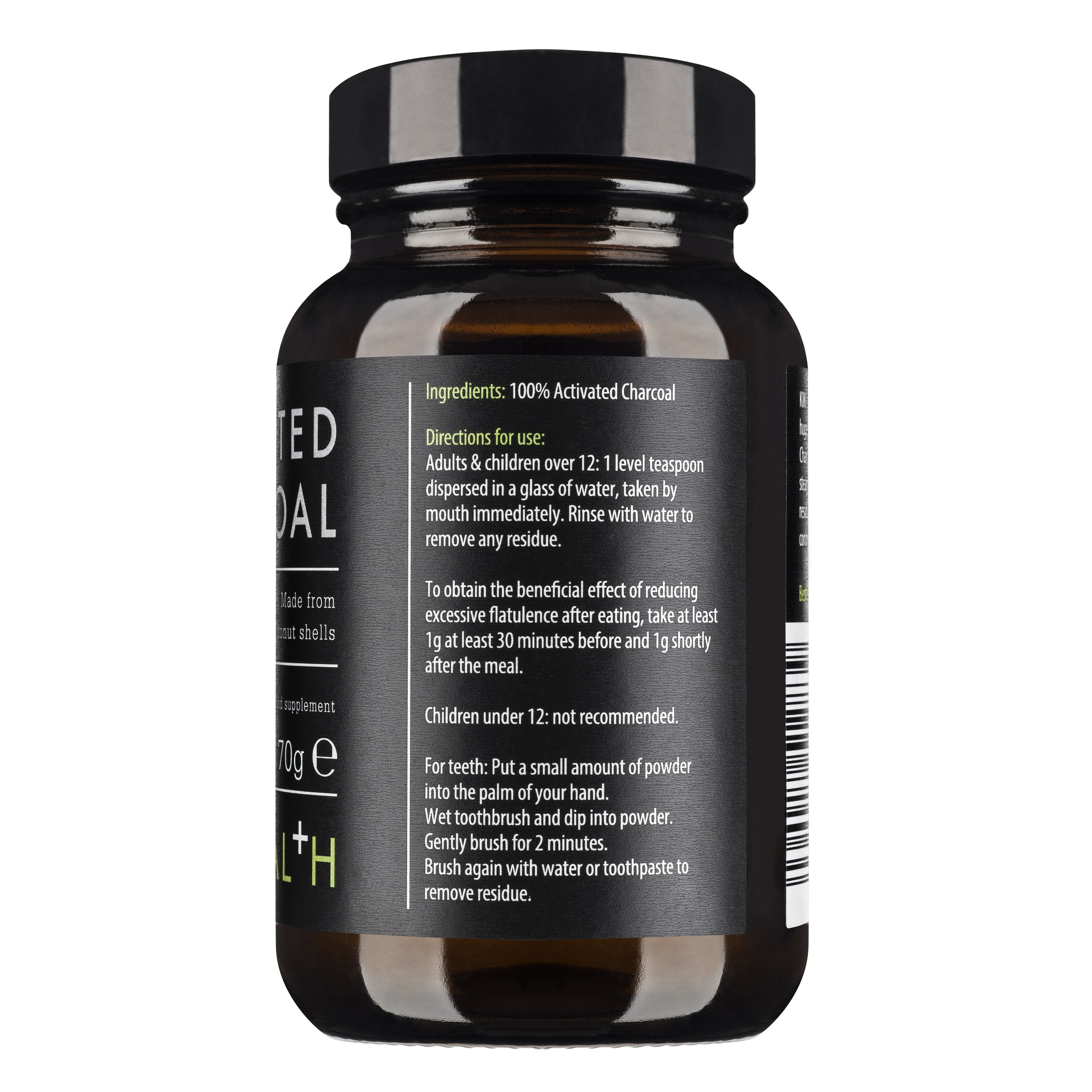 Activated Charcoal Powder | Kiki Health | Raw Living UK | Supplements | Kiki Health Activated Charcoal Powder is a high-quality, pure carbon supplement. Absorbs gasses & particles in the digestive tract & whitens teeth.