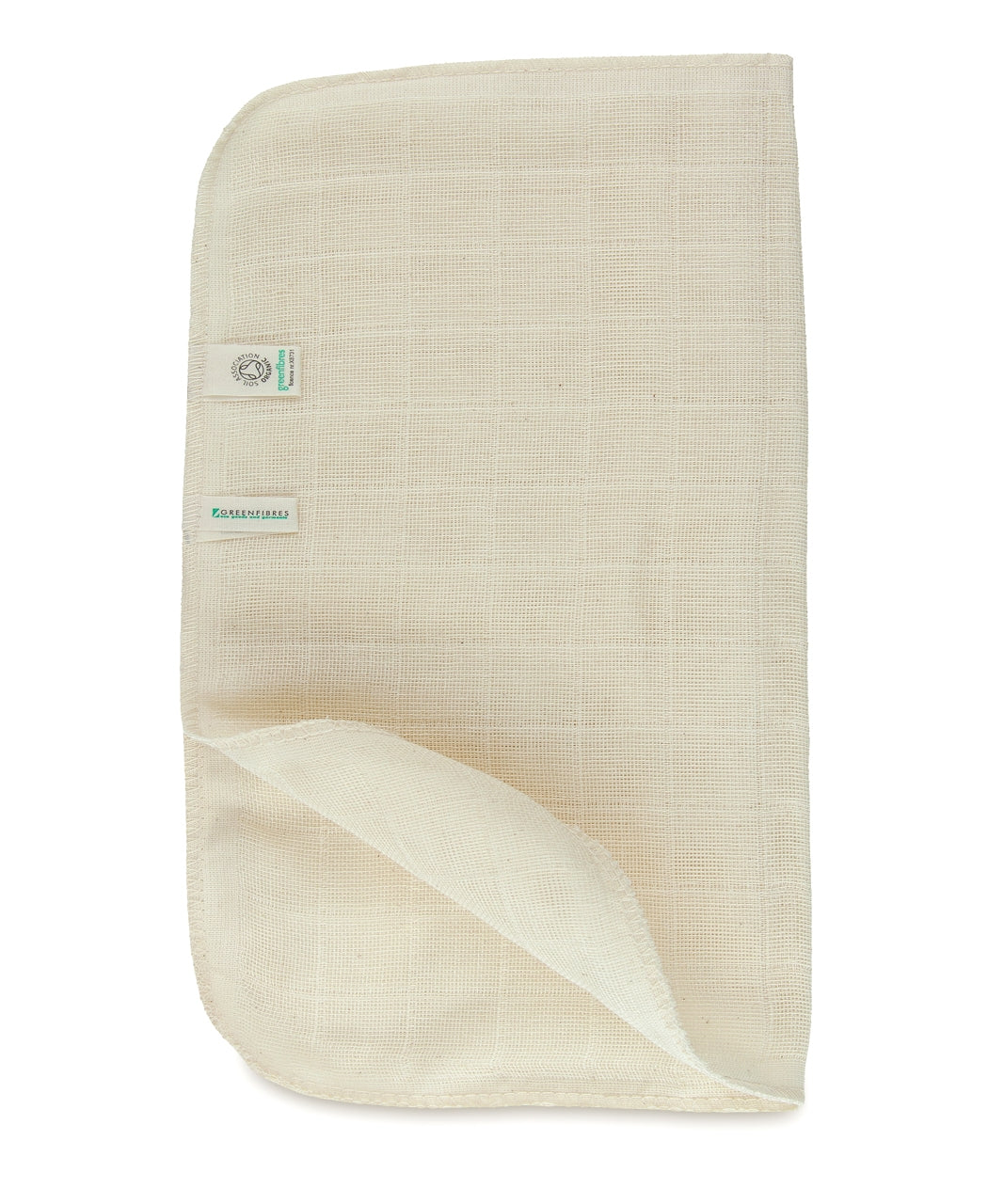 Organic Brushed Cotton &amp; Muslin Cloth (25cm x 25cm) | Greenfibres | Raw Living UK | House &amp; Home | Bath &amp; Shower | Beauty | Greenfibres Organic Brushed Cotton &amp; Muslin Cloth (25cm x 25cm): cotton muslin face cloth on one side &amp; soft, absorbent brushed organic cotton on the other.