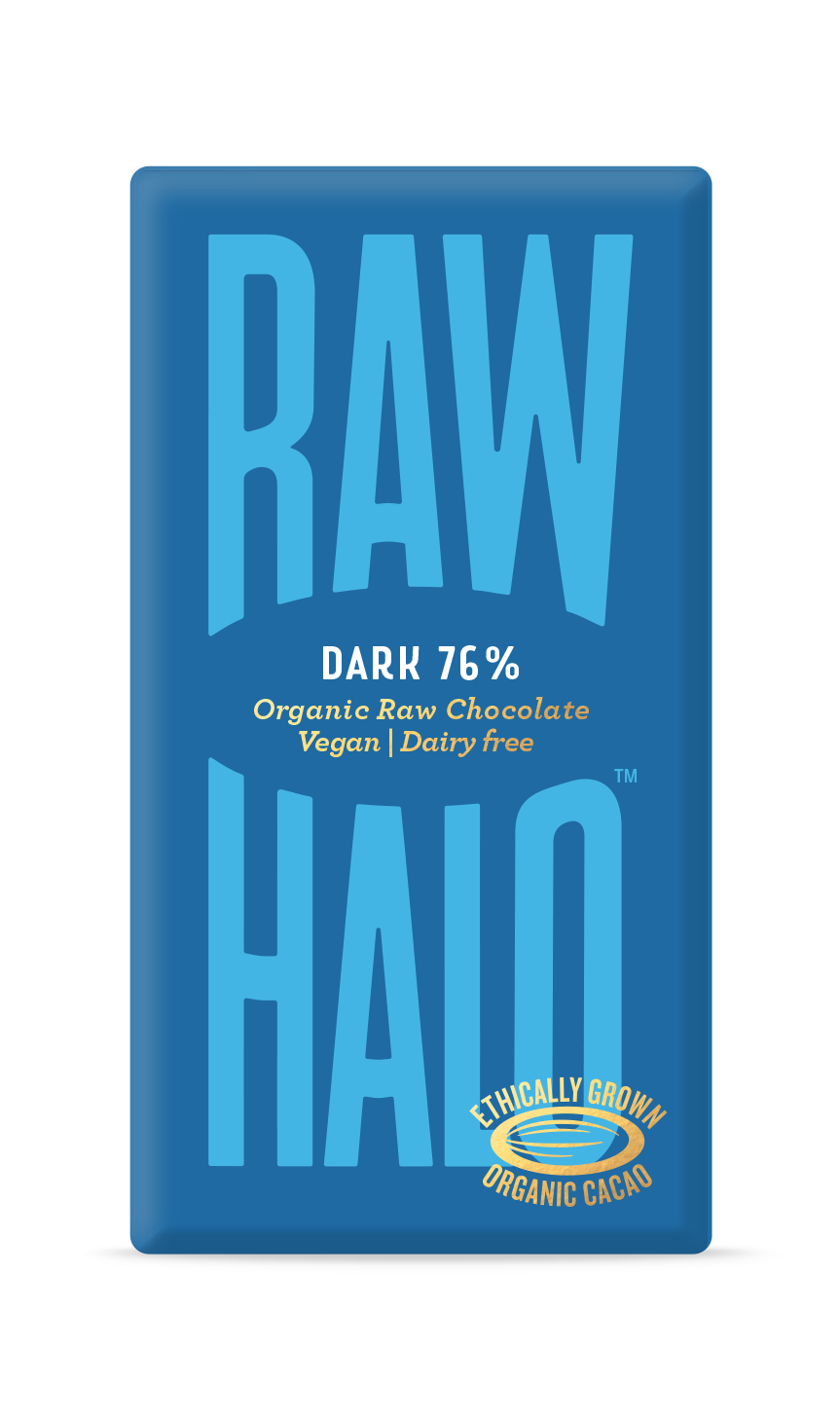 Dark 76% Organic Raw Chocolate Bar (22g, 35g, 70g) - Raw Halo