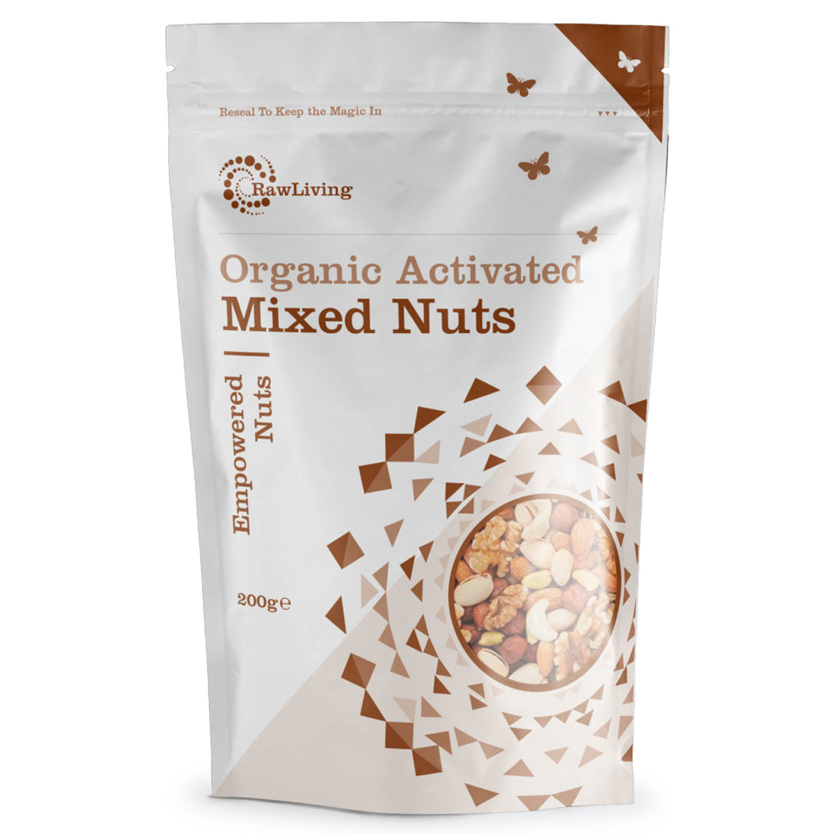 Organic Activated Mixed Nuts (200g, 1kg) | Raw Living UK | Raw Living Organic Activated Mixed Nuts: we activate these nuts to release the Phytic Acid &amp; Enzyme Inhibitors. A blend of Almonds, Brazils, Pecans &amp; Walnuts.