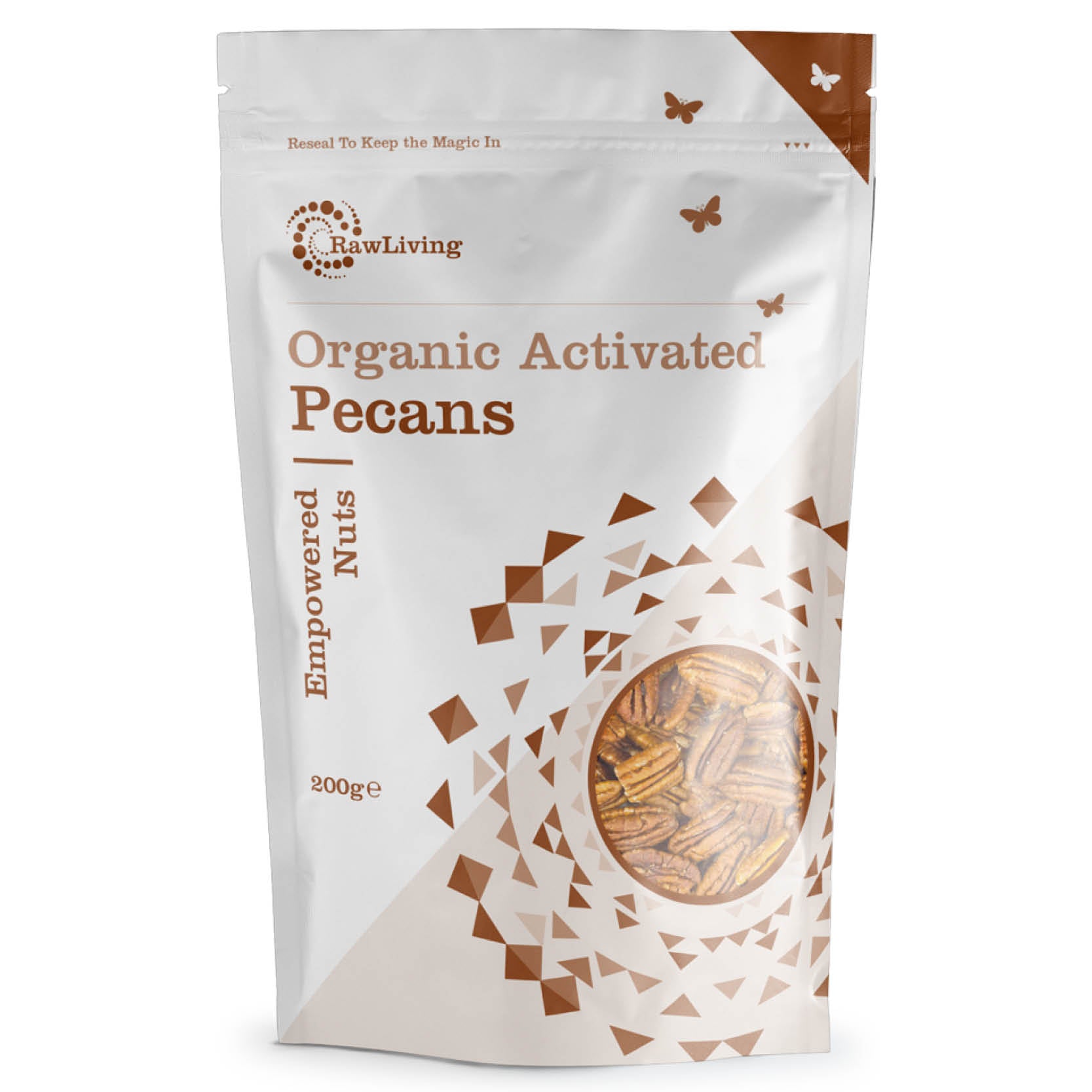 Organic Activated Pecans (200g, 1kg) | Raw Living UK | Raw Living Organic Activated Pecans: we activate these Pecans to release the Phytic Acid & Enzyme Inhibitors. These nuts are slightly Crunchy & Salty.