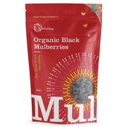 Organic Black Mulberries (250g, 10kg) | Raw Living UK | Raw Living's Black Mulberries are a small, black, sweet & tasty fruit containing Vitamin C. These mulberries are a fantastic low GI snack & kids love them too!