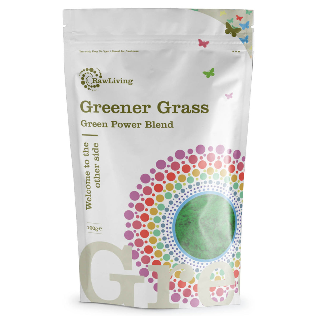 Greener Grass Powder Blend | Raw Living UK | Super Foods | Raw Living Greener Grass Powder Blend: a unique blend of Green Powders &amp; Herbal Extracts, specially mixed to provide you with a balanced nutritional intake.