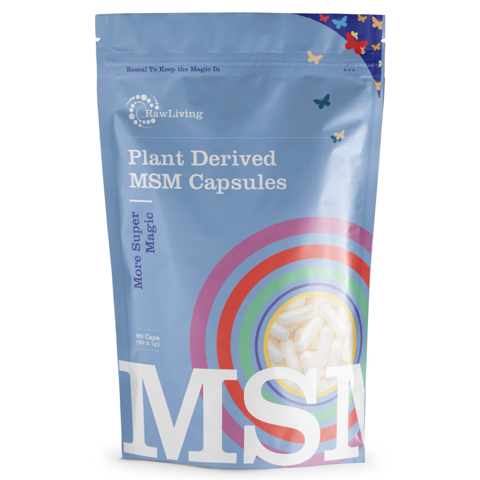 Msm Pure MSM Crystals (Capsules) (Plant Derived) | Raw Living UK