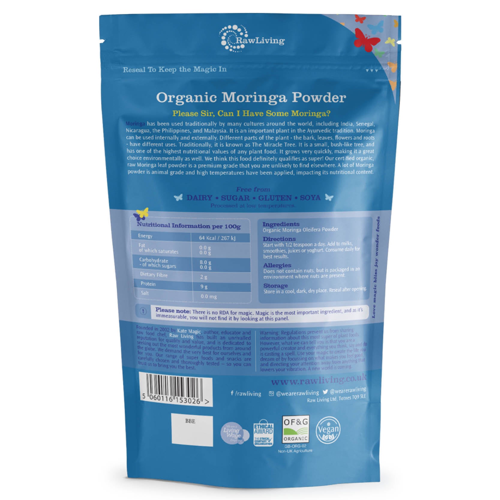 1 Kg Poudre De Moringa Oleifera + 50 G Thé Moringa - 100% Pur - Sans Pesticides - Allemagne