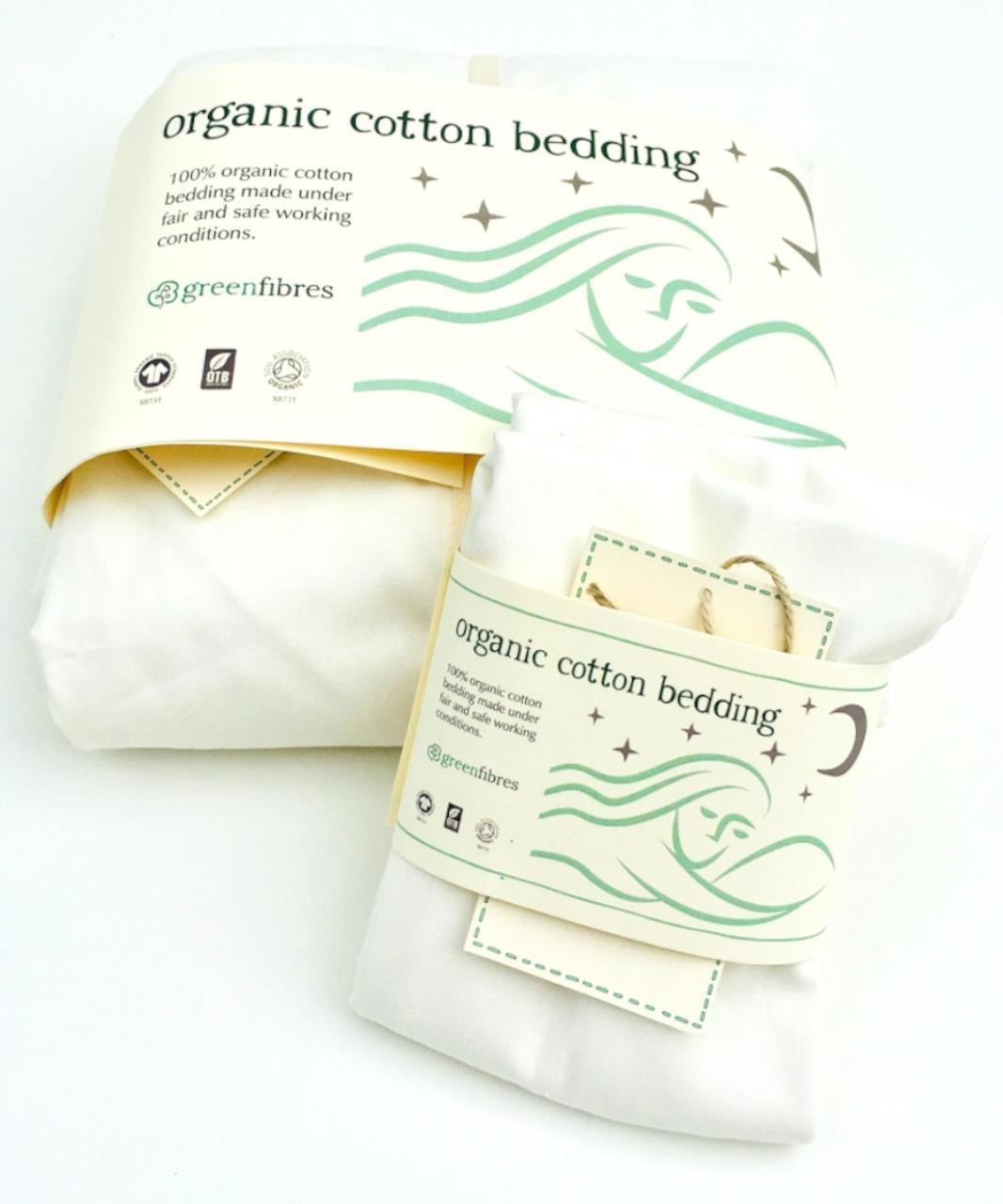 Everyday Organic Cotton Pillow Case (50m x 75cm) | Greenfibres | Raw Living UK | House &amp; Home | Bedding | Greenfibres Everyday Organic Medium Cotton Pillow Case (50cm x 75cm): Mid-weight GOTS certified 100% organic cotton pillow case in undyed natural white colour.