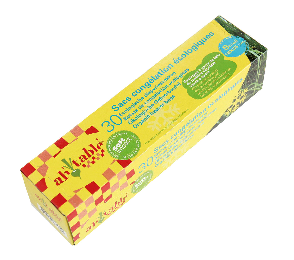 Eco Freezer Bags (Small) | Food Alive | Raw Living UK | House &amp; Home | 30 Small Eco Freezer bags made from polyethylene from sugar cane ethanol produced in Brazil. Supplied with twist ties. 68% Vegetable material.
