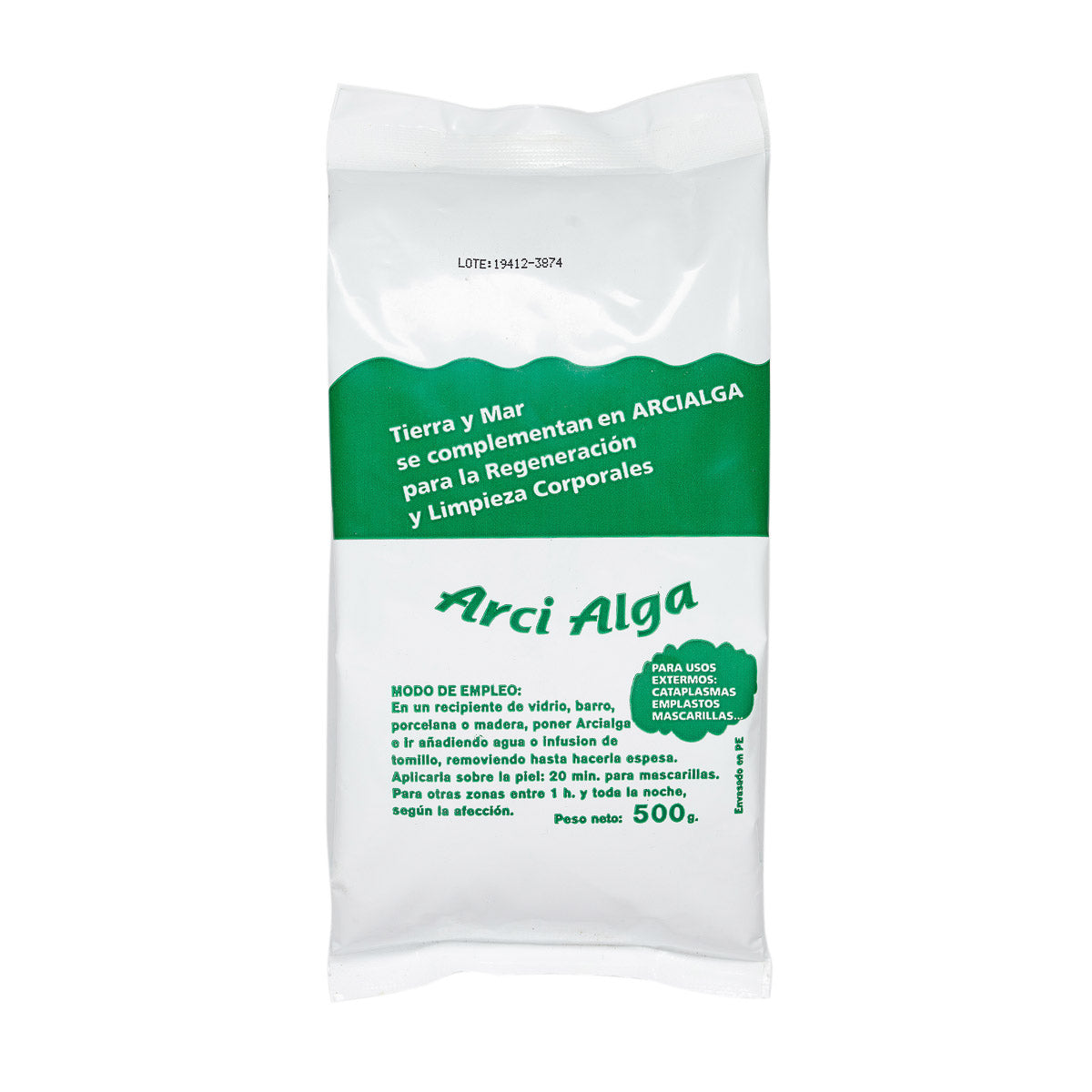 Arcialga Clay (500g) | Algamar | Raw Living UK | Supplements | Algamar Arcialga Green Clay, or Sea Clay, is used in spas and salons worldwide. Rich in Minerals, it is applied to the Skin and the Body as a Beauty Treatment