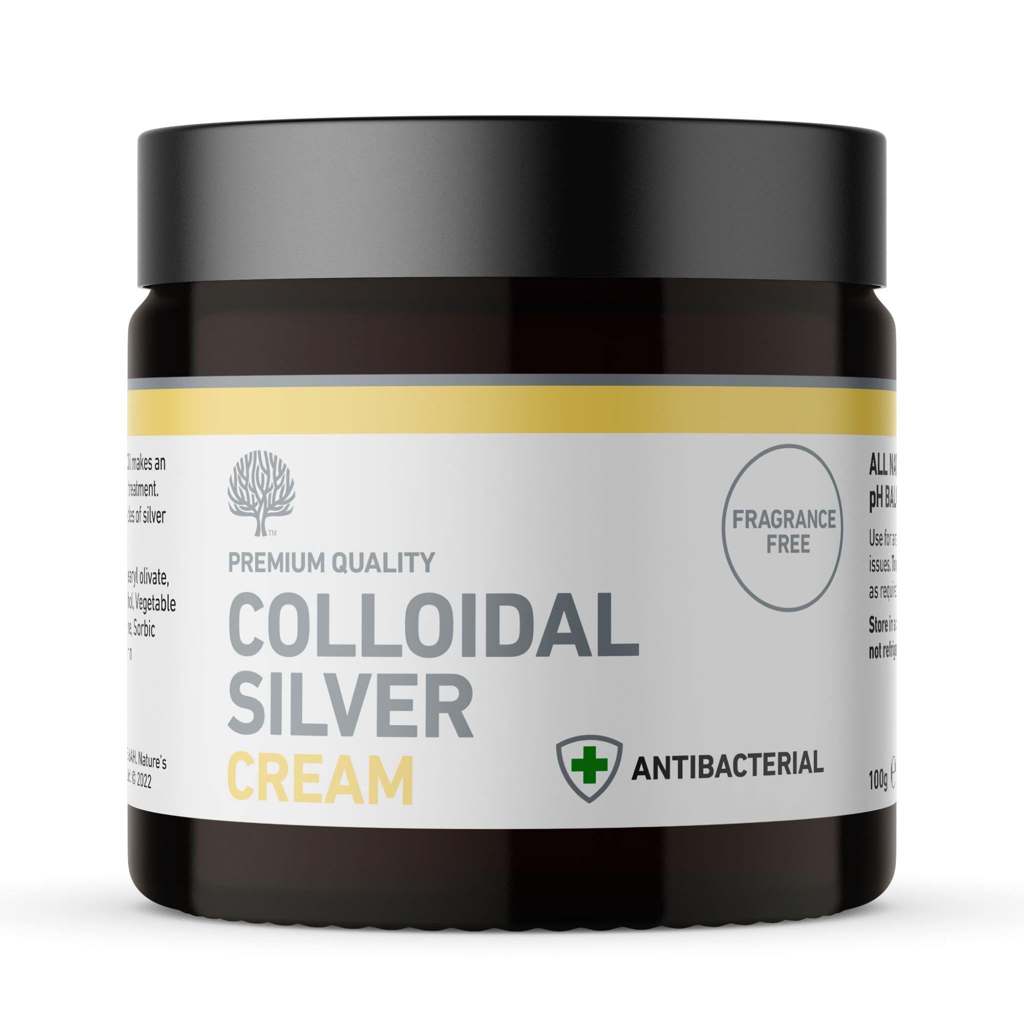 Colloidal Silver - Antibacterial Cream With Moisturising Coconut Oil (100g)