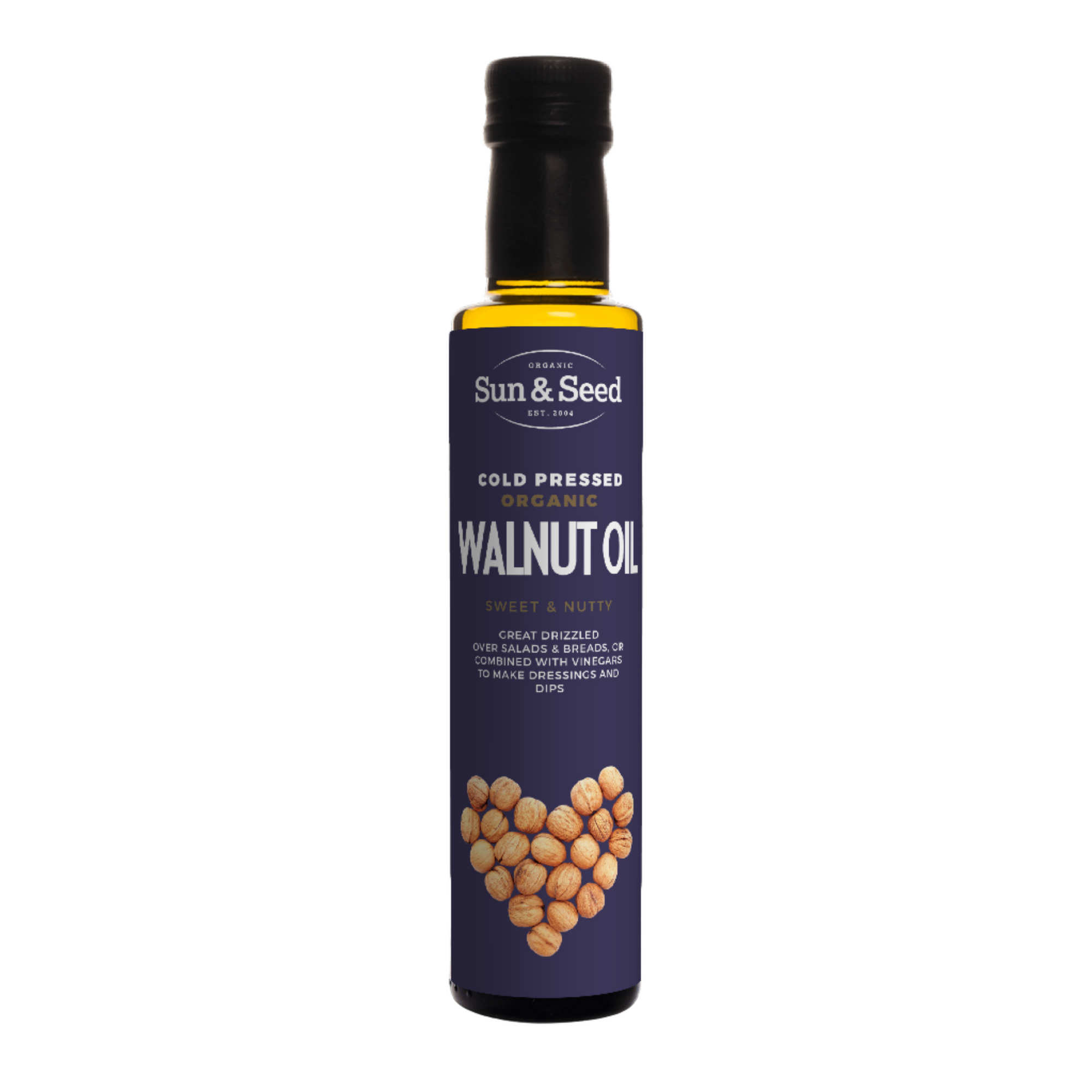 Organic Walnut Oil (250ml) Sun & Seed Raw Living UK