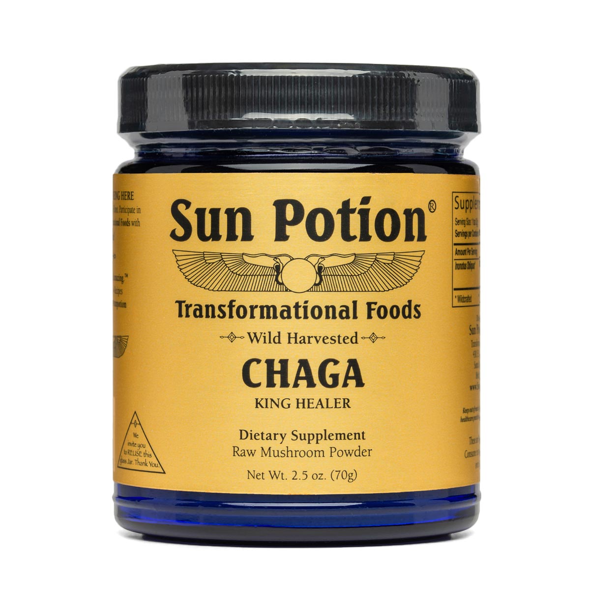 Wildcrafted Chaga Mushroom Powder | Sun Potion | Raw Living UK | Tonic Herbs & Mushrooms | Sun Potion Premium Wildcrafted Chaga Mushroom Powder is a legendary Tonic Herb food. Historically, Chaga Mushroom has been known as the "King of Plants".