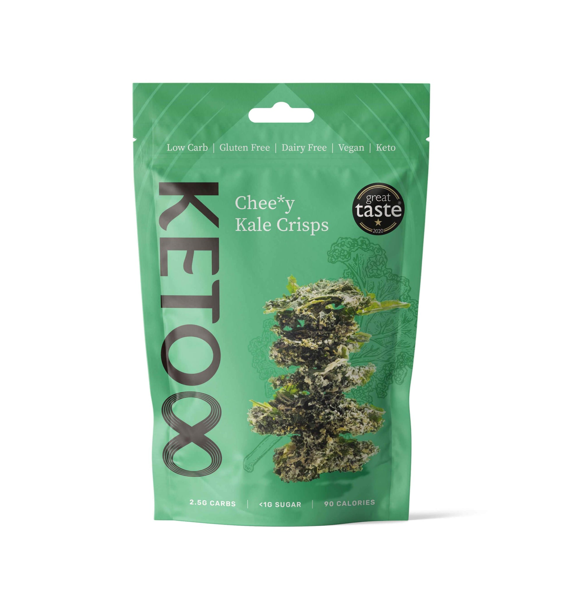 Raw Chee*y Kale Chips (30g) | 8 Foods | Raw Living UK | Eight Foods Raw Chee*y Kale Chips: Deliciously Crunchy, Cheesy-Tasting, but totally Dairy-Free Kale crisps. A Healthy Gluten, Wheat & Refined Sugar-free Snack.