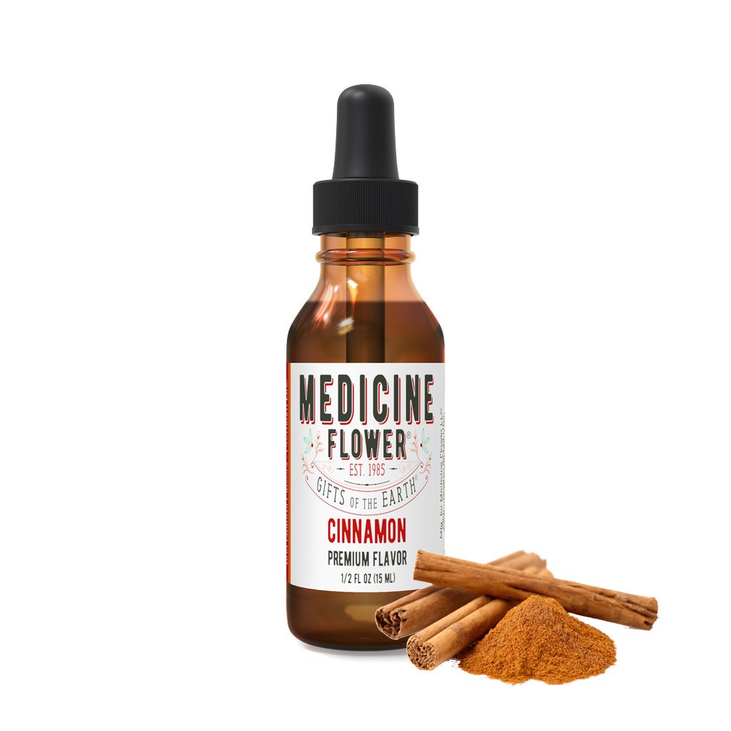 Cinnamon Flavour Premium Extract | Medicine Flower | Raw Living UK | Raw Foods | Medicine Flower Cinnamon Flavour Premium Extract (1/2oz, 1oz) is pure, potent &amp; natural. Amazing taste, with no alcohol or artificial preservatives.