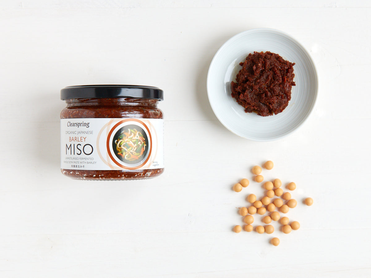 Organic Japanese Barley Miso | Clearspring | Raw Living | Clearspring Organic Unpasteurised Japanese Barley Miso Paste is the traditional Miso of rural Japan. This superb miso is made by traditional methods.
