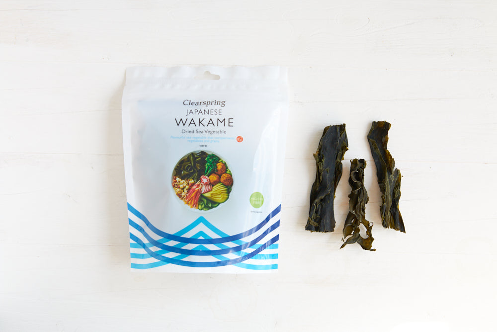 Japanese Wakame (30g) | Clearspring | Raw Living UK | Clearspring Japanese Wakame: Delicate fronds of Dark Green Wakame with a pleasant, mild flavour &amp; a soft texture. Mineral rich &amp; versatile in the kitchen.