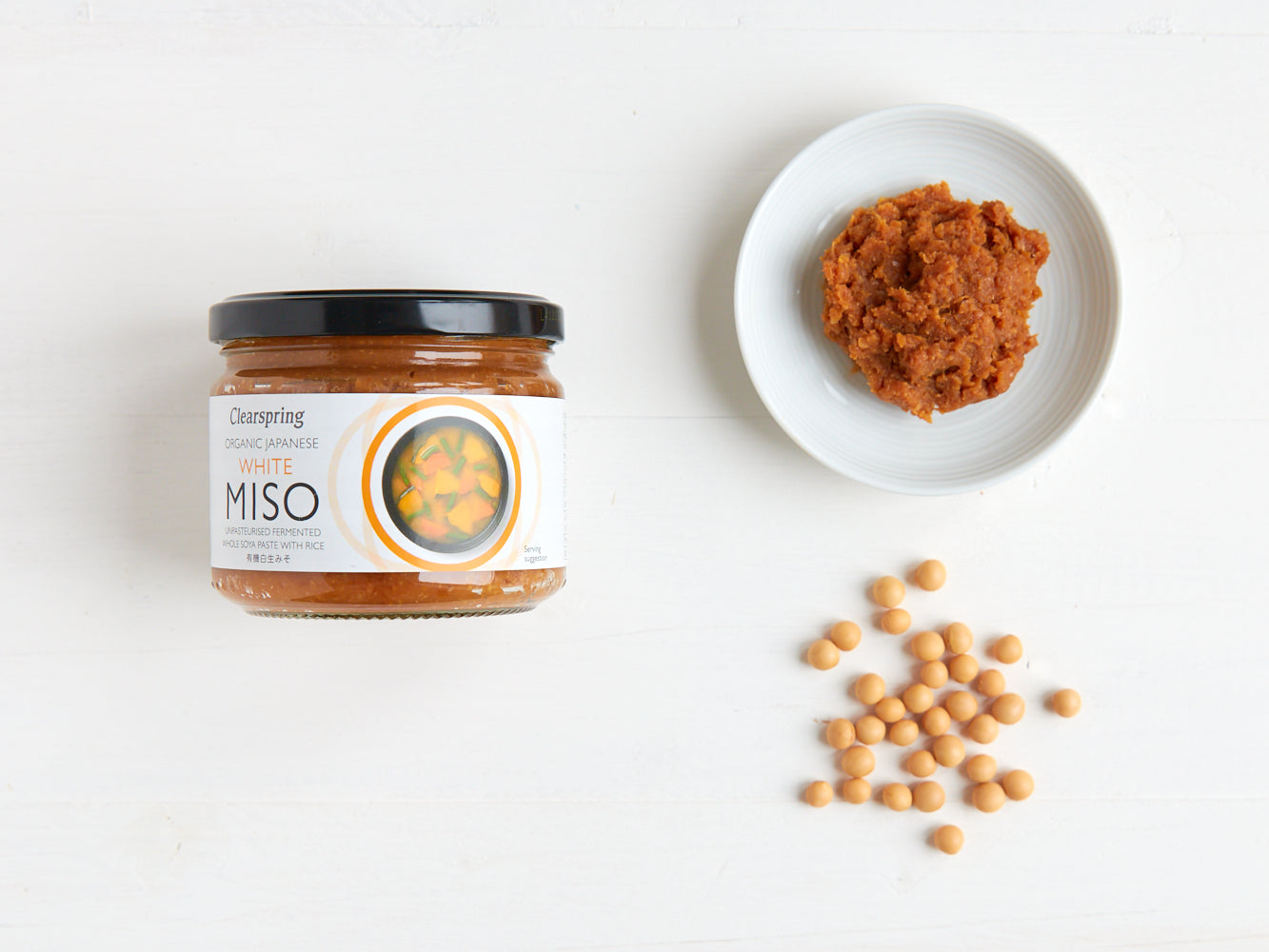 Organic White Miso Paste 270g | Clearspring | Raw Living UK | Clearspring Organic Unpasteurised Japanese White Miso is made to a family recipe and offers a delicious balance of savoury & sweet, with that Umami flavour!