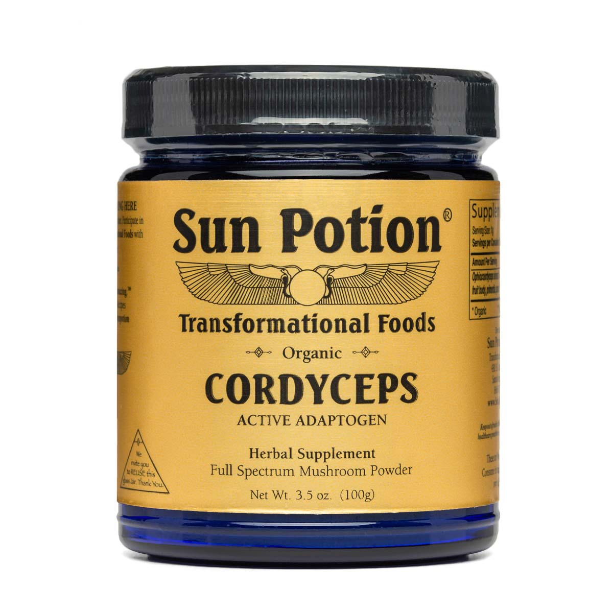 Cordyceps Mushroom Powder | Sun Potion | Raw Living UK | Tonic Herbs & Mushrooms | Sun Potion Premium Cordyceps Mushroom Powder an Organically Cultivated Cordyceps blend, grown in USA. Provides an excellent level of active components.