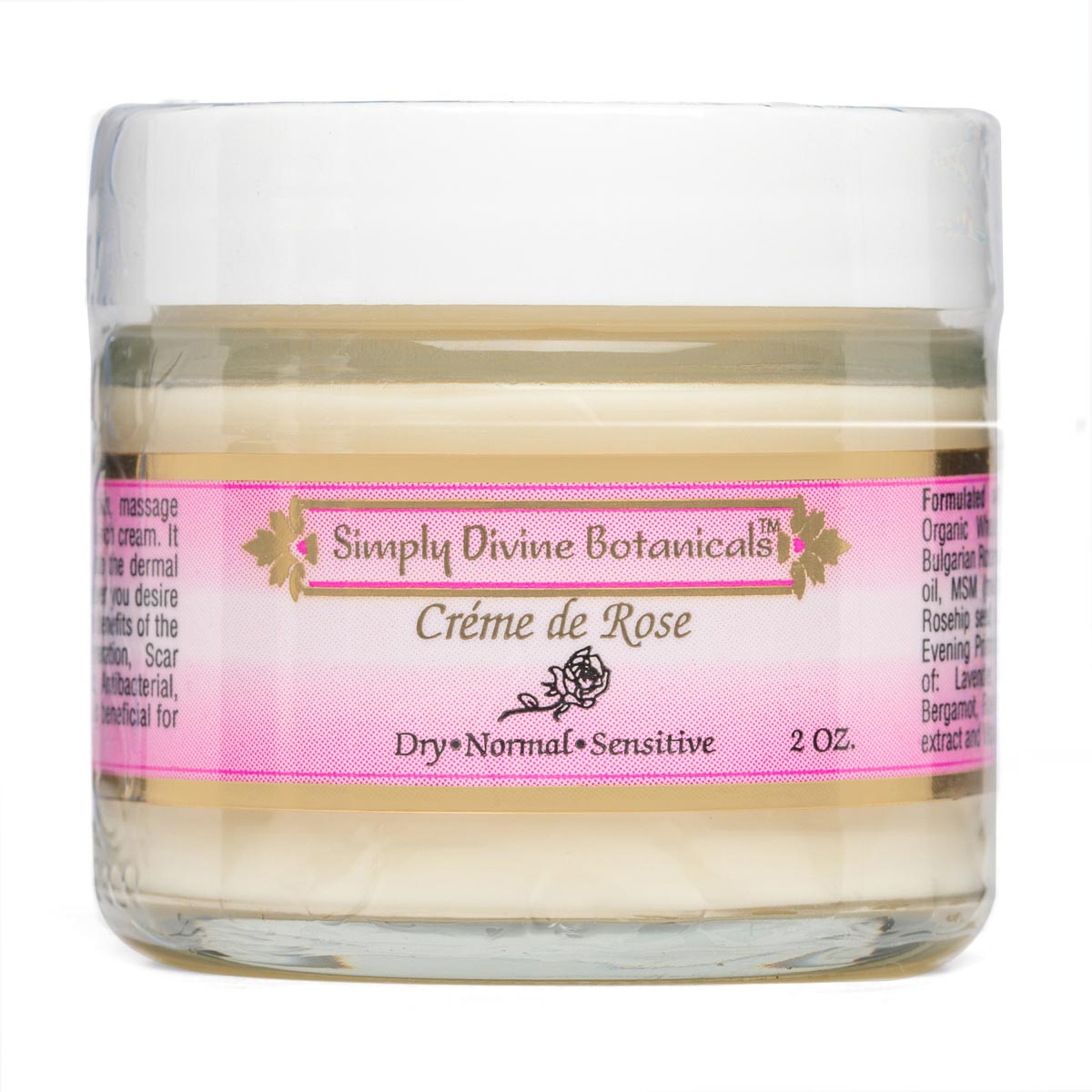 Creme de Rose Moisturizer | Simply Divine Botanicals | Raw Living UK | Skin Care &amp; Beauty | Simply Divine Botanicals Natural Creme de Rose Facial Moisturiser for Dry, Normal &amp; Sensitive Skin. A rich cream that does not clog your pores.